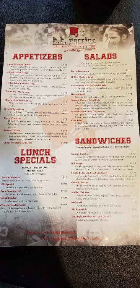 b b perrins decatur al chanel 31 newa|Menu for b.b. Perrins Sports Grille in Decatur, AL .